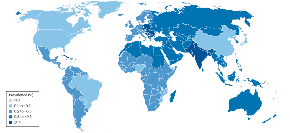 Lifetime prevalence of vitiligo