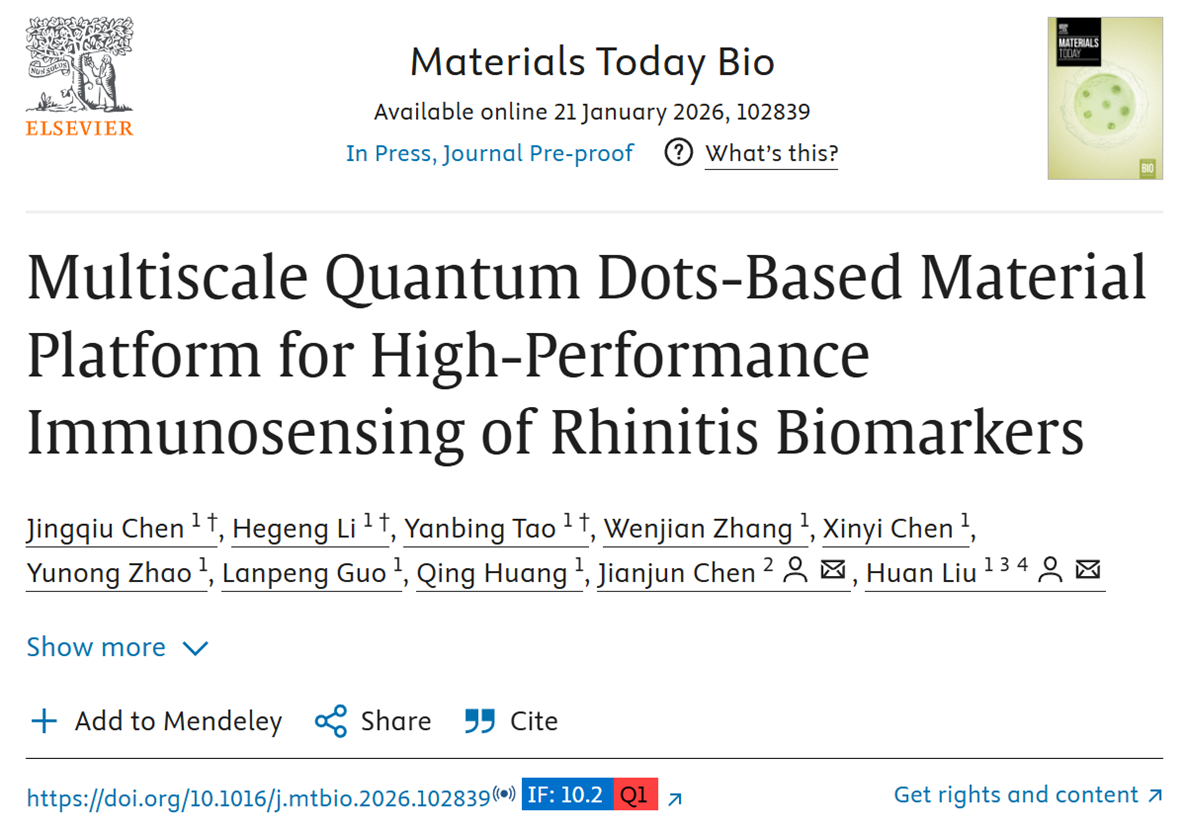 Multiscale Quantum Dots-Based Material Platform for High-Performance Immunosensing of Rhinitis Biomarkers