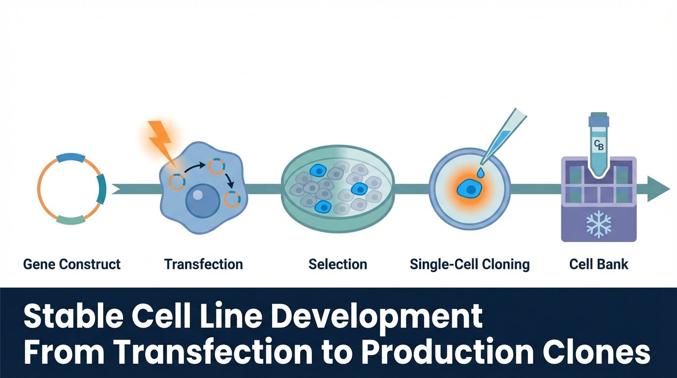 Stable Cell Line Development: From Transfection to Production Clones