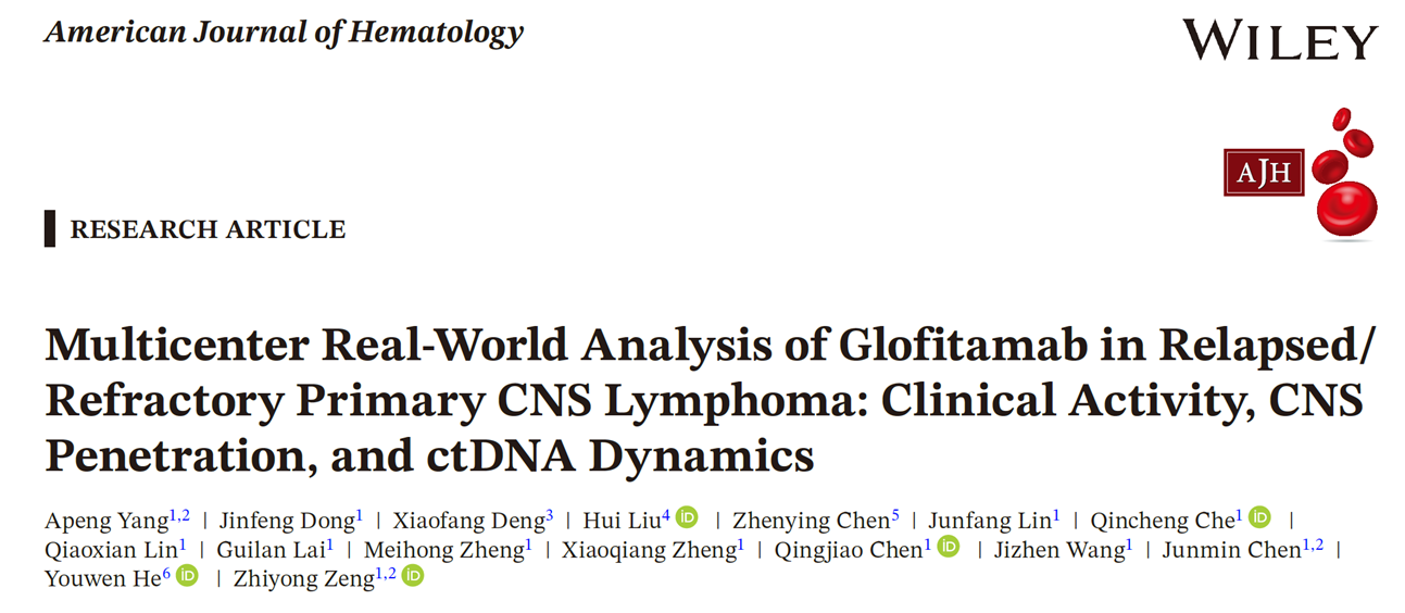 Multicenter Real-World Analysis of Glofitamab in Relapsed/Refractory Primary CNS Lymphoma: Clinical Activity, CNS Penetration, and ctDNA Dynamics