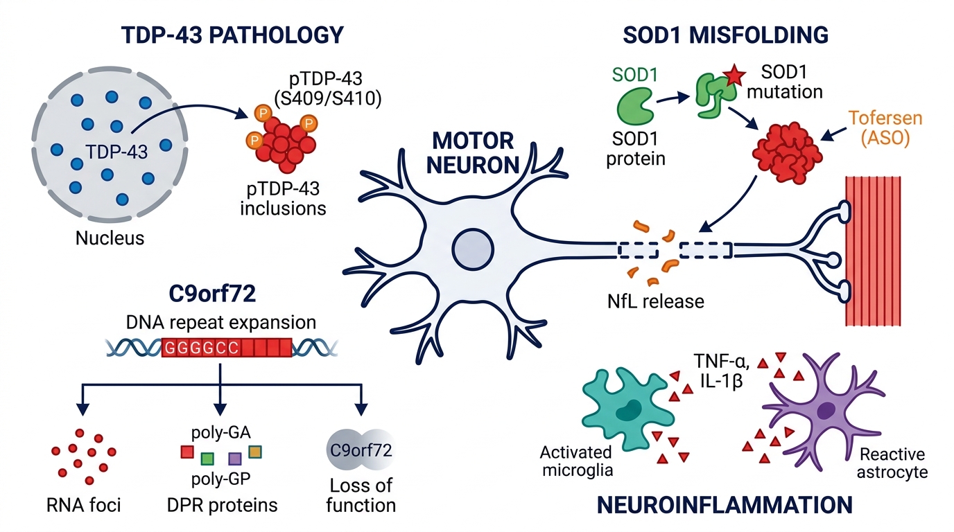 Amyotrophic Lateral Sclerosis (ALS) Research Reagents - key pathogenic pathways and research targets